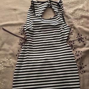 Large women striped dress
